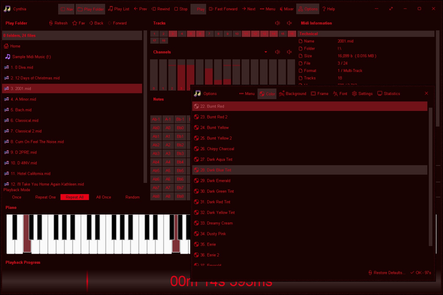Select a new color scheme